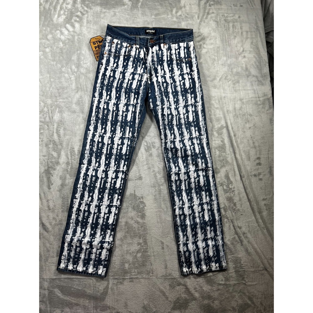 STMPĒD By Ryan Wilkes Jeans Mens 32 Vegas Outlaw Paint Drip StreetWear Y2K